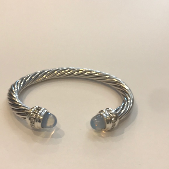 ♥️♥️SOLD♥️♥️DAVID YURMAN 7mm Moonstone & Diamond - Picture 5 of 13